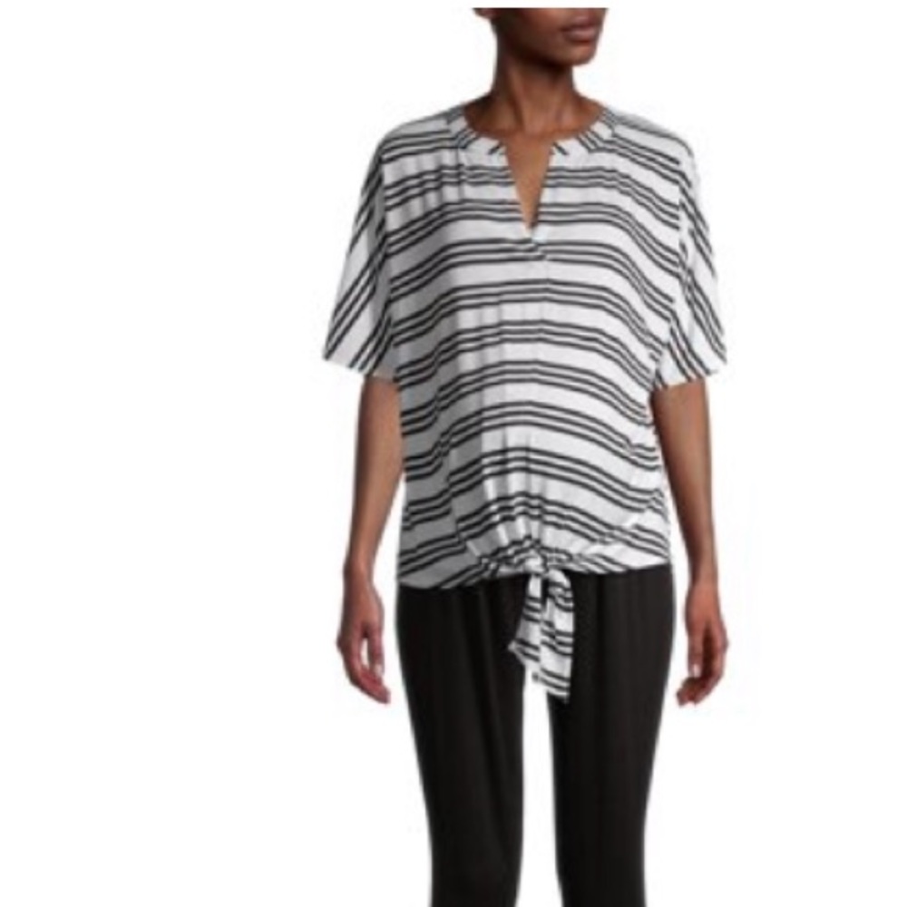 Time and Tru Maternity Dolman Tie Front Top